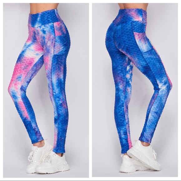 Tie Dye high waist slimming pocket leggings - Picture 3 of 3